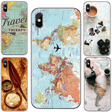 Load image into Gallery viewer, World Map Travel Just Go Soft Clear Phone Case Cover Coque Fundas For iPhone  XS MAX 5 6 6Plus 7 7Plus 8 8Plus X Fundas Cover - thisusefultips